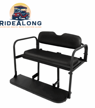 Golf-cart-Rear-seat-kit-yamaha-drive2-black-2017-newer-ridealong-seats