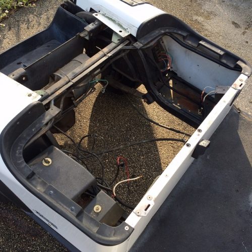Ezgo Golf Cart Battery Tray Install - Old Ezgo Battery rack removal