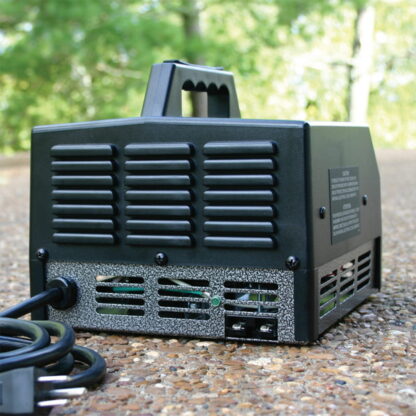 Rear view of Pro Charging Systems EPS series high performance golf cart charger showing built in SB50 connector.