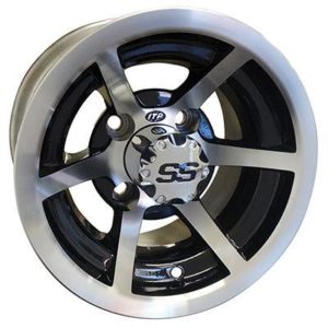 ITP Machined w/Black 10X7 Offset Aluminum Wheel