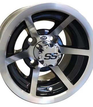 ITP Machined w/Black 10X7 Offset Aluminum Wheel