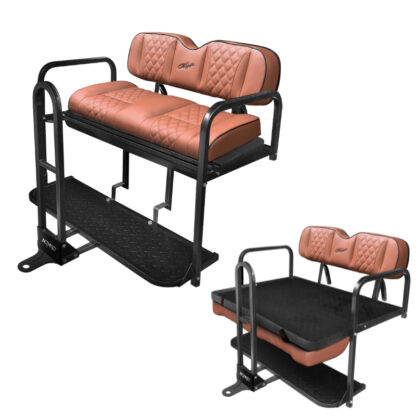KOZIP-NOMAD-BROWN-GOLF-CART-REAR-FLIP-SEAT-KIT-STEELENG-PETESGOLFCARTS-CLUB-CAR-EZGO-YAMAHA