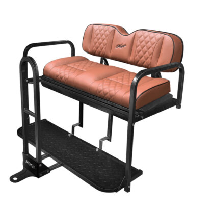 KOZIP-NOMAD-BROWN-GOLF-CART-REAR-FLIP-SEAT-KIT-STEELENG-PETESGOLFCARTS-CLUB-CAR-EZGO-YAMAHA