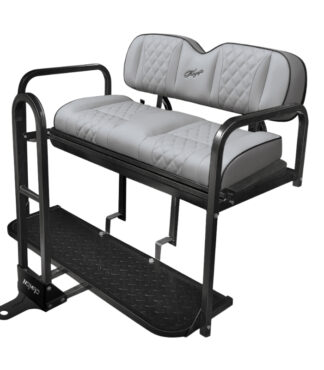 KOZIP-NOMAD-GRAY-GOLF-CART-REAR-FLIP-SEAT-KIT-STEELENG-PETESGOLFCARTS-CLUB-CAR-EZGO-YAMAHA