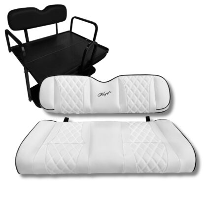KOZIP-white-black-piping-luxury-golf-cart-front-rear-seat-bundle-club-car-ezgo-yamaha