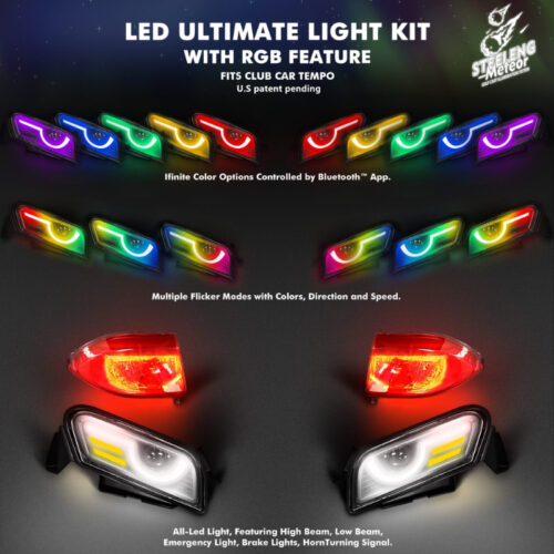 App-controlled accent-color LED light kit for Club Car Tempo