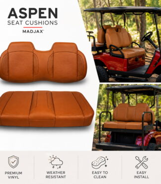 MadJax-Aspen-Custom-golf-cart-front-seat-Cushions-Caramel-Brown-petesgolfcarts