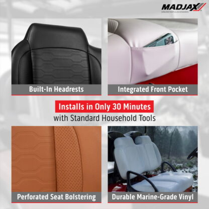 MadJax-Aspen-Custom-golf-cart-front-seat-Cushions-features-petesgolfcarts