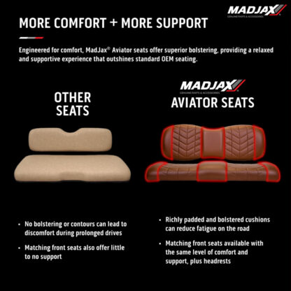 MadJax-Aviator-Golf-Cart-Rear-Seat-BROWN-Petes-Golf-Carts-Club-Car-EZGO-Yamaha