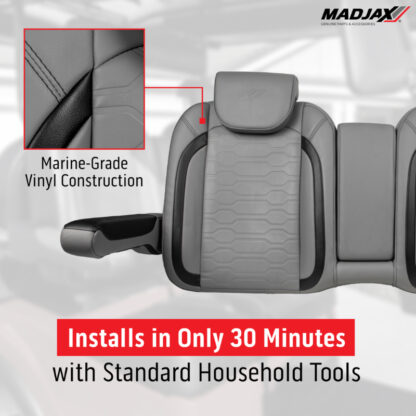 MadJax Commander Golf Cart Front Seat Features Details | Club Car EZGO | Pete's Golf Carts