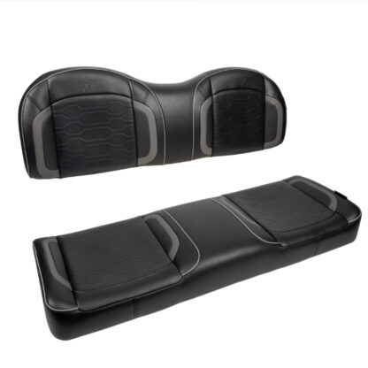 MadJax Commander Genesis Rear Seat Cushions in Black | Club Car and EZGO | Pete's Golf Carts