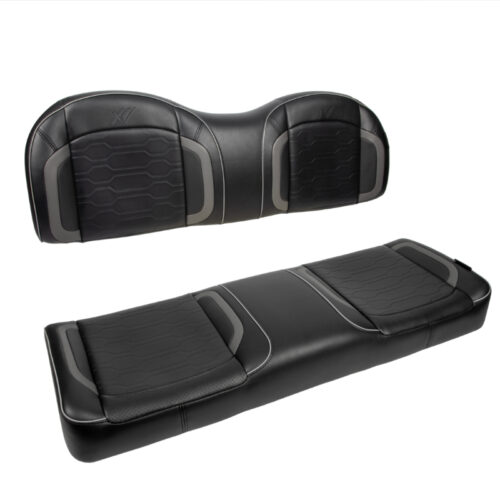 MadJax Commander Genesis Rear Seat Cushions in Black | Club Car and EZGO | Pete's Golf Carts