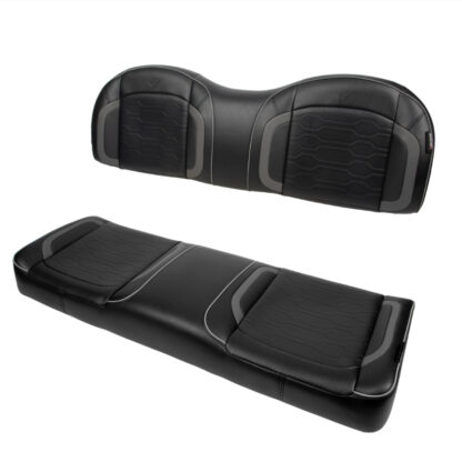 MadJax Commander Genesis Rear Seat Cushions in Black | Club Car and EZGO | Pete's Golf Carts