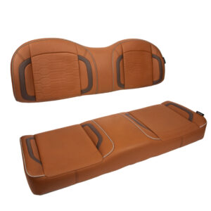 MadJax Commander Genesis Rear Seat Cushions in Caramel Brown | Club Car and EZGO | Pete's Golf Carts