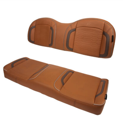 MadJax Commander Genesis Rear Seat Cushions in Caramel Brown | Club Car and EZGO | Pete's Golf Carts