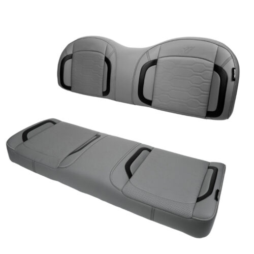 MadJax Commander Genesis Rear Seat Cushions in Smoke Gray | Club Car and EZGO | Pete's Golf Carts