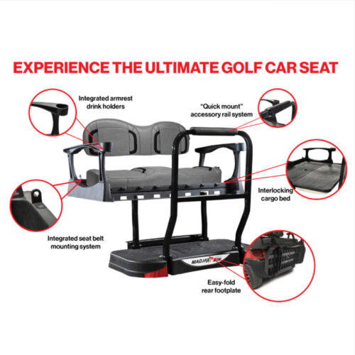 MadJax Commander Genesis Rear Seat Cushions Features Details | Club Car and EZGO | Pete's Golf Carts