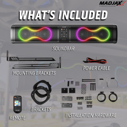MadJax® Decibel 26" Bluetooth® LED Soundbar for Golf Carts with RGB Lighting - Image 7