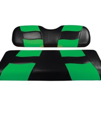 Madjax Golf Cart Rear Flip Seat Cover Set Black and Lime Riptide 10-165