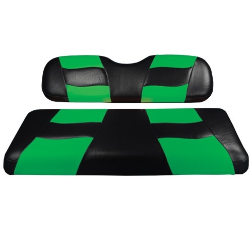 Madjax Golf Cart Seat Cover Set Black and Lime Riptide Club Car DS 10-187