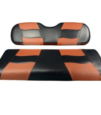Madjax Golf Cart Seat Cover Set Black and Morrocan Riptide Club Car DS 10-125