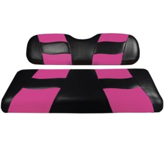 Madjax Golf Cart Seat Cover Set Black and Pink Riptide Club Car DS 10-182