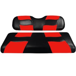 Madjax Golf Cart Seat Cover Set Black and Red Riptide