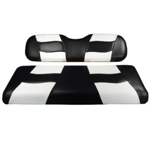 Madjax Golf Cart Seat Cover Set Black and White Riptide