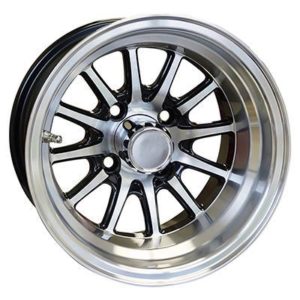 RHOX Phoenix Mach/Blk 12X7 Aluminum Wheel