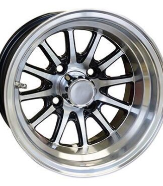 RHOX Phoenix Mach/Blk 12X7 Aluminum Wheel