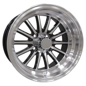 RHOX Phoenix Mach/Blk 14X6 Aluminum Wheel