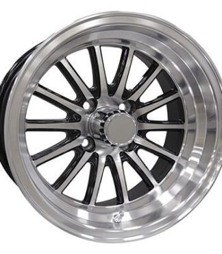 RHOX Phoenix Mach/Blk 14X6 Aluminum Wheel