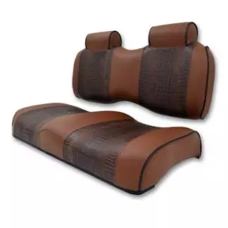 Custom Golf Cart Front Seat Replacement and Covers Set(Saddle Brown)