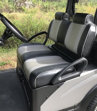 Premium Contour Three Tone Bench Back Golf Cart Seat With Headrest