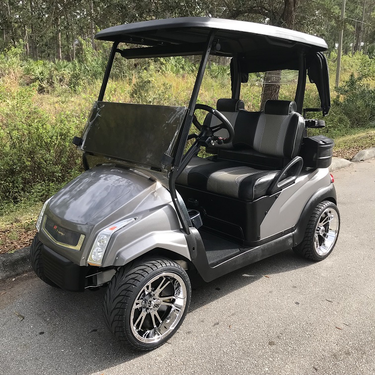 Premium Contour Three Tone Bench Back Golf Cart Seat With Headrest