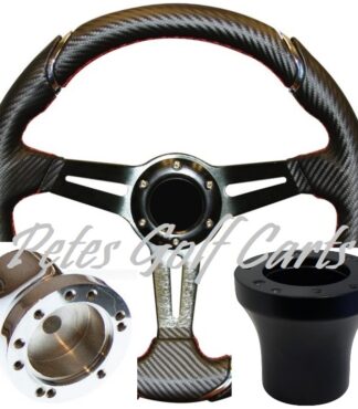 Premium Golf Cart Steering Wheels With Adapter Hub All Makes and Models