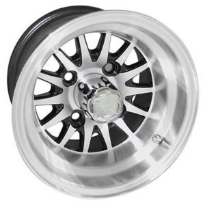10" Phoenix Black / Machined Golf Cart Wheel - RHOX®