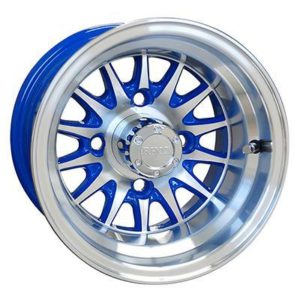 10" Phoenix Blue / Machined Golf Cart Wheel - RHOX®