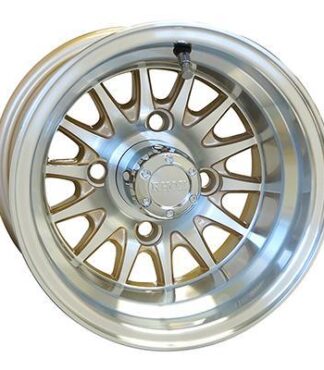 RHOX-Phoenix-Machined-w-Pearl-w-Center-Cap-10x7-ET-15.5-Golf-Cart-Wheel, Item # TIR-476.
