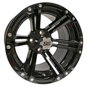 14″ Terminator Gloss Black Golf Cart Wheel | ET-25 14″x7″