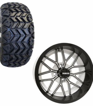 Set of 4 - 23" All Terrain Golf Cart Tires Combo - TIR-RX281-WB and TIR-369