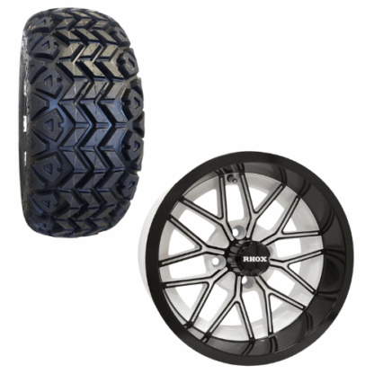 Set of 4 - 23" All Terrain Golf Cart Tires Combo - TIR-RX281-WB and TIR-369