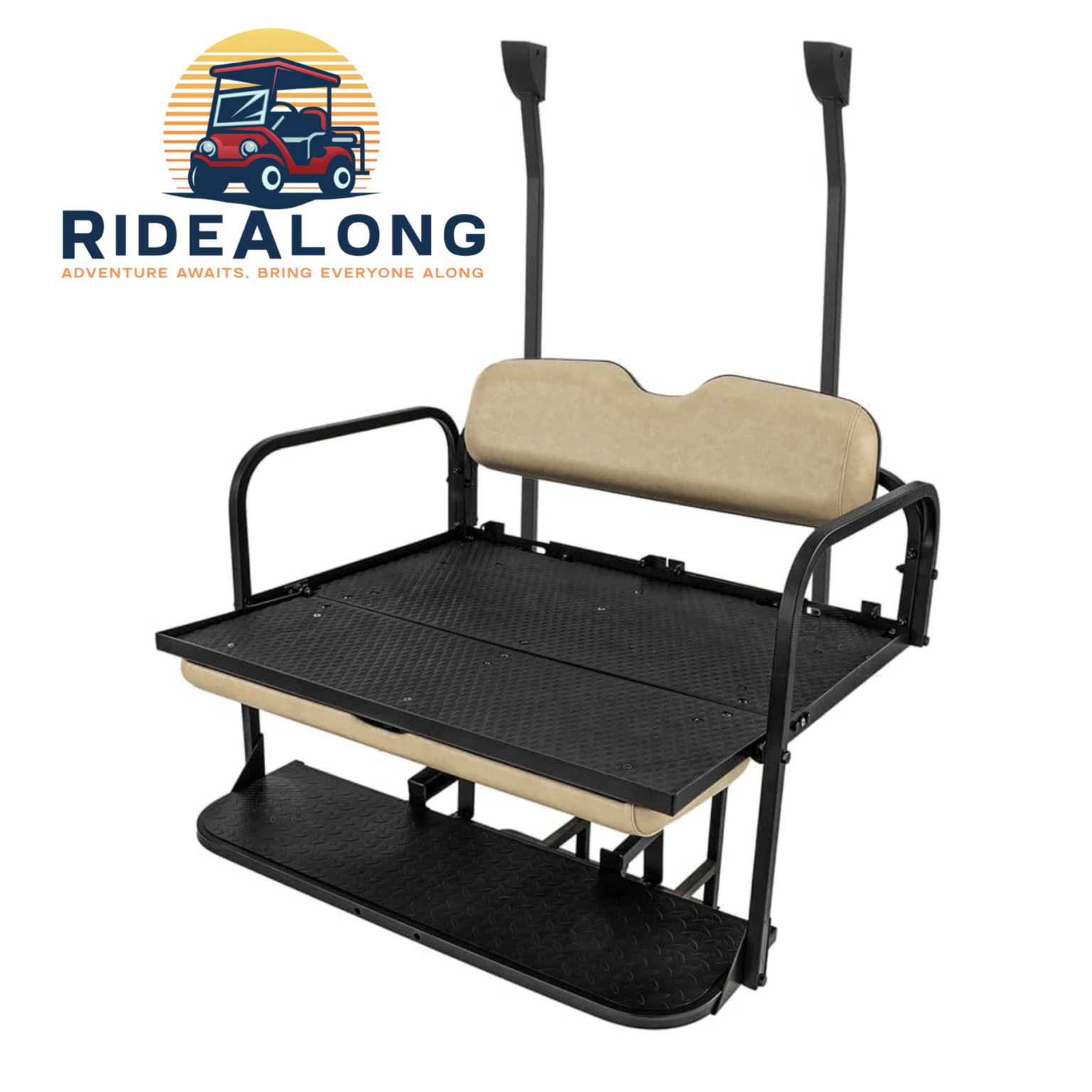 Club Car Precedent Golf Cart Rear Seat Kit - BUFF (Beige) | RideAlong ...
