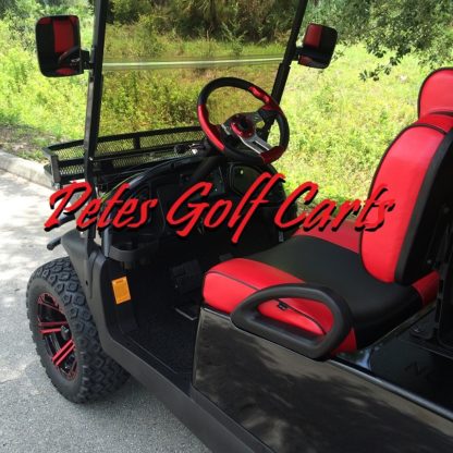 Red Golf Cart Steering Wheel Installed PGC WM