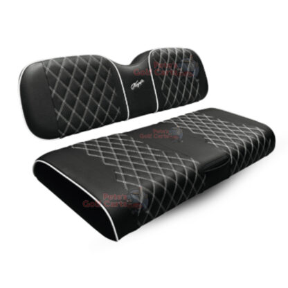 SC0030-Custom-Golf-Cart-Rear-Seat-Cushions-BLACK-WHITE-club-car-precedent-onward-tempo-Kozip