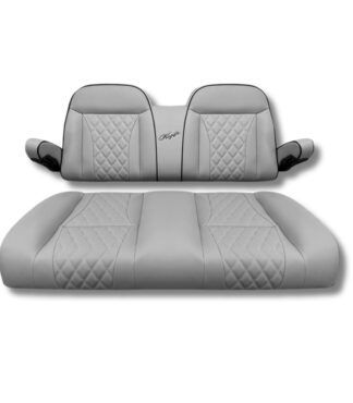 Kozip Aeris Golf Cart Front Seat Cushion Assembly – Gray w/ Black Piping – Club Car DS (1982-Up)