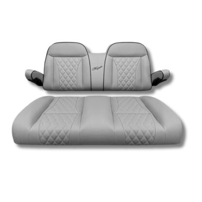 Kozip Aeris Golf Cart Front Seat Cushion Assembly – Gray w/ Black Piping – Club Car DS (1982-Up)