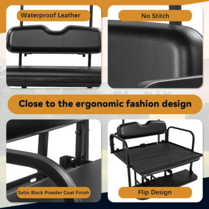 SCRSKB1000-CLUB-CAR-PRECEDENT-TEMPO-ONWARD-BLACK-REAR-SEAT-KIT-RIDEALONG-PETES-GOLF-CARTS