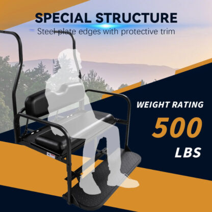 SCRSKB1001-CLUB-CAR-DS-NEW-BLACK-REAR-SEAT-KIT-RIDEALONG-PETES-GOLF-CARTS