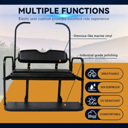 SCRSKB2000-EZGO-TXT-BLACK-REAR-SEAT-KIT-RIDEALONG-PETES-GOLF-CARTS